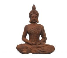 Boeddha, zittend, polystone, l 57 cm, b 39 cm, h 75 cm