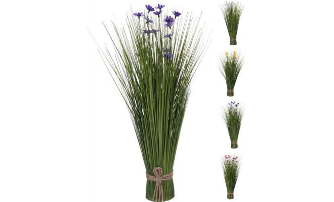 boeket spriet gras met bloemen, kunstplant