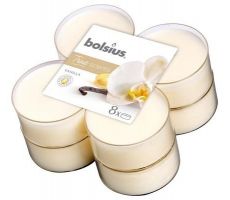 Bolsius, geurkaarsjes, maxi, vanilla, 8 st