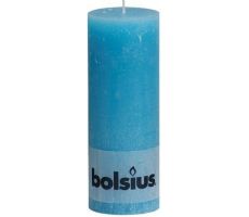 Bolsius, stompkaars, rustiek, aqua, b 7 cm, h 19 cm - afbeelding 1