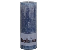 Bolsius, stompkaars, rustiek, donkerbruin, b 7 cm, h 19 cm