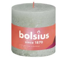 Bolsius, stompkaars, rustiek, foggy groen, b 10 cm, h 10 cm
