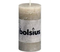 Bolsius, stompkaars, rustiek, grijs, b 5 cm, h 10 cm - afbeelding 2