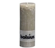 Bolsius, stompkaars, rustiek, grijs, b 7 cm, h 19 cm - afbeelding 1