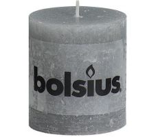 Bolsius, stompkaars, rustiek, grijs, b 7 cm, h 8 cm - afbeelding 1
