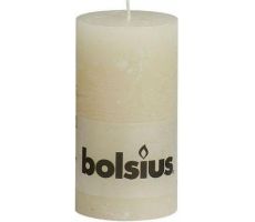 Bolsius, stompkaars, rustiek, ivoor, b 7 cm, h 13 cm - afbeelding 1