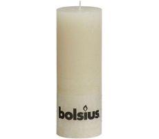 Bolsius, stompkaars, rustiek, ivoor, b 7 cm, h 19 cm - afbeelding 1