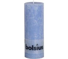 Bolsius, stompkaars, rustiek, jeansblauw, b 7 cm, h 19 cm
