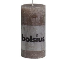 Bolsius, stompkaars, rustiek, taupe, b 5 cm, h 10 cm - afbeelding 1