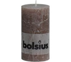 Bolsius, stompkaars, rustiek, taupe, b 7 cm, h 13 cm - afbeelding 1