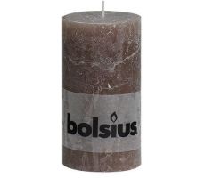 Bolsius, stompkaars, rustiek, taupe, b 7 cm, h 13 cm - afbeelding 2