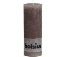 Bolsius, stompkaars, rustiek, taupe, b 7 cm, h 19 cm - afbeelding 1