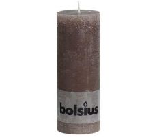 Bolsius, stompkaars, rustiek, taupe, b 7 cm, h 19 cm - afbeelding 2
