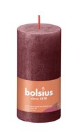 Bolsius Stompkaars rustiek Shine Ø50 x 100 mm Velvet red