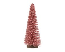 Boom bamboe glitters on foot, donker roze, Ø 14 cm x H 39 cm