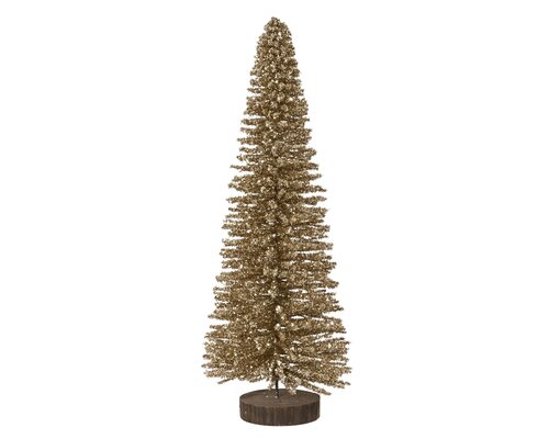 Boom bamboe glitters op voet, goud, Ø 14 cm x H 39 cm