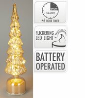 boom glas led 40cm amber - afbeelding 1