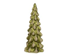 Boom glas matt glitter, beads, groen, Ø 12,5 cm x H 29,5 cm