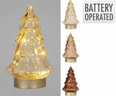 boom glas met led 19 cm amber - afbeelding 2