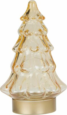 boom glas met led 19 cm amber - afbeelding 1