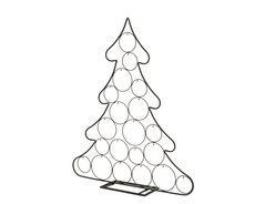 Boom ijzer powder coating 3 layer plate, zwart, L 81 cm x B 16 cm x H 96 cm