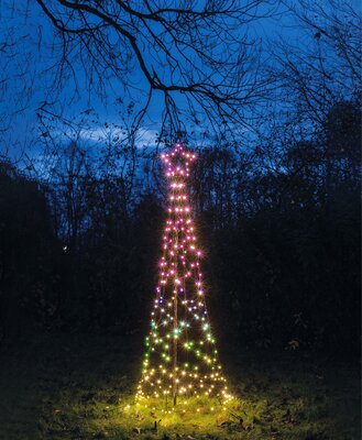 Boom met ster 236 LED, D 70 H 200 cm, RGB