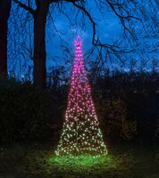 Boom met ster 480 LED, D 100 H 320cm, RGB