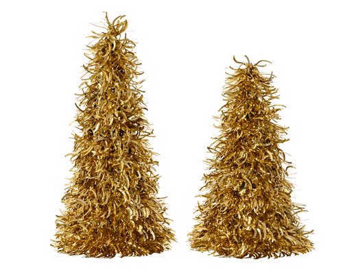 Boom pet shiny l 30cm, s 25cm, licht goud, L 11 cm x B 11 cm x H 30 cm