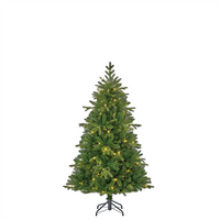 Brampton kerstboom slim groen met 120 led, 974 tips - H155xD102cm - afbeelding 8