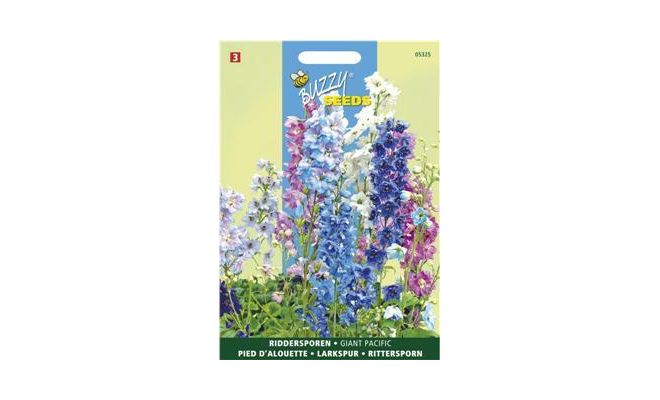 Buzzy® Delphinium, Ridderspoor Giant Pacific gemengd - afbeelding 1