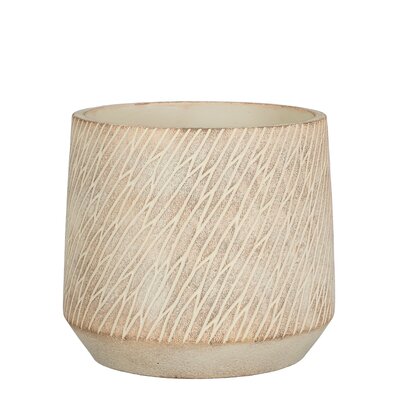 Camino pot rond taupe - h16,5xd18,5cm
