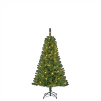 Charlton kerstboom groen met 100 led, 340 tips - H155xD91cm - afbeelding 14