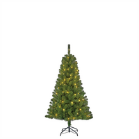 Charlton kerstboom groen met 80 led, 220 tips - H120xD76cm - afbeelding 8