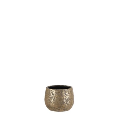 Clemente pot rond goud - h13xd16,5cm