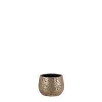Clemente pot rond goud - h13xd16,5cm