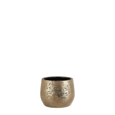 Clemente pot rond goud - h15,5xd19,5cm