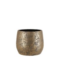 Clemente pot rond goud - h25,5xd32cm - afbeelding 1