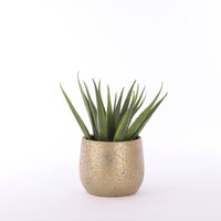 Clemente pot rond goud - h25,5xd32cm - afbeelding 3