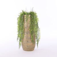 Clemente vaas rond goud - h55xd21,5cm - afbeelding 3