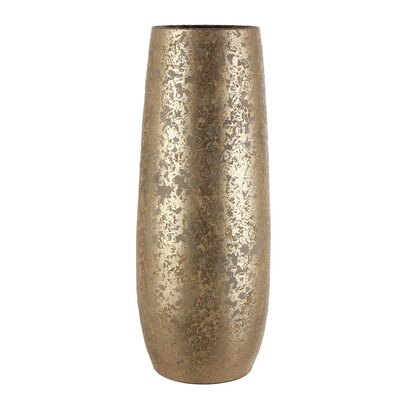 Clemente vaas rond goud - h55xd21,5cm - afbeelding 1