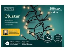 Cluster led, L 2,4m, 288 lights klassiek warm, zwart, Led kerstverlichting - afbeelding 2