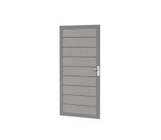 Composiet deur in aluminium frame 90 x 183 cm, grijs. - afbeelding 2