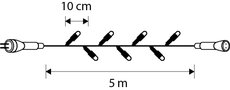 Connect 24 snoer warm wit 49 led extra - l500cm - afbeelding 3