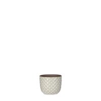 Daan pot rond wit - h6,5xd7,5cm - afbeelding 1