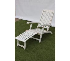 Deck chair acacia white wash - afbeelding 3