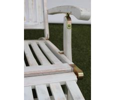 Deck chair acacia white wash - afbeelding 4