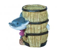 Deco barrel dolphin