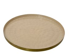 Decobord ijzer enamel yes, ivoor, Ø 48 cm x H 2 cm