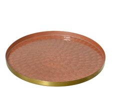 Decobord ijzer enamel yes, koper, Ø 48 cm x H 2 cm