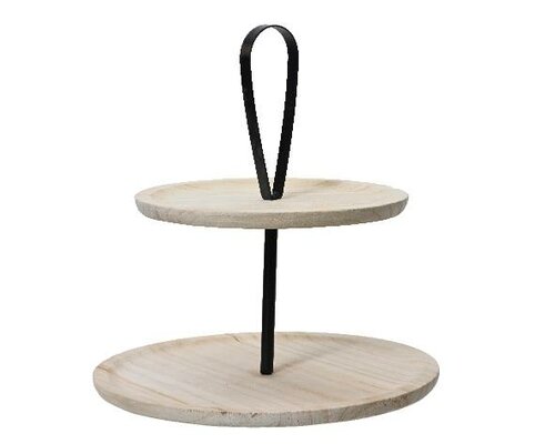 Decobord paulowniahout, D 37 cm, H 32,5 cm